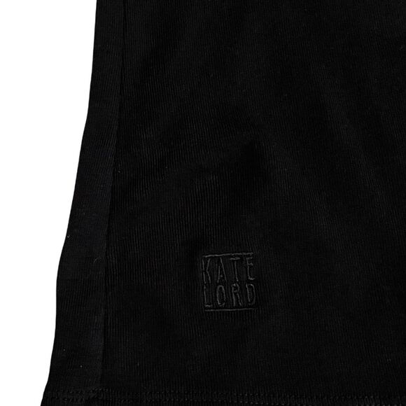 Kate Lord Embellished Black Ribbed Tee White Witch Size Small - Picture 4 of 8